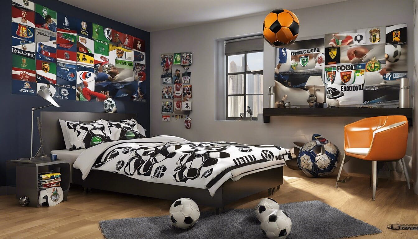 transformez la chambre de votre enfant avec notre d&eacute;co foot originale ! d&eacute;couvrez des id&eacute;es cr&eacute;atives et des accessoires inspir&eacute;s du monde du football pour apporter une touche sportive et ludique &agrave; l'espace. parfait pour les petits fans de foot !