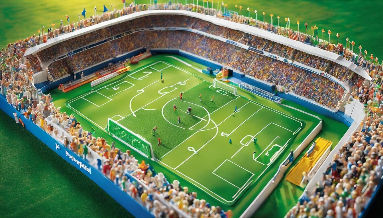 d&eacute;couvrez le stade de football playmobil, un univers ludique o&ugrave; vos r&ecirc;ves de matchs prennent vie ! plongez dans l'action avec des figurines, accessoires et d&eacute;cors inspir&eacute;s du monde du football. parfait pour les petits et les grands adeptes de ce sport mythique !