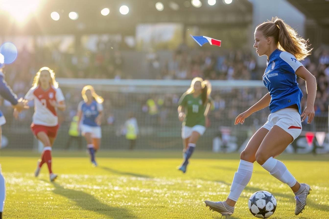 Le match de football féminin en France