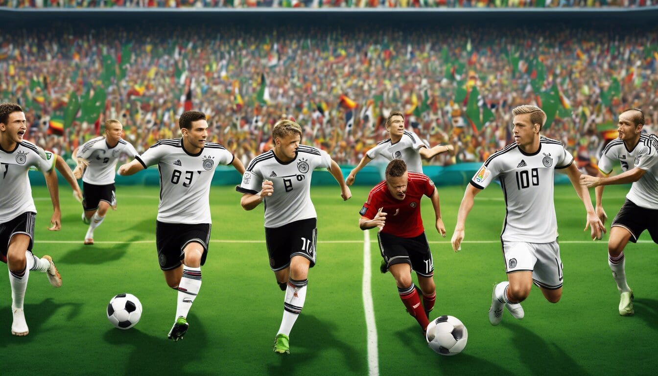 découvrez l'équipe allemande de football, un symbole de force et de discipline sur le terrain, célèbre pour ses multiples titres et son esprit de compétition. plongez dans son histoire, ses joueurs emblématiques et son parcours lors des grandes compétitions internationales.