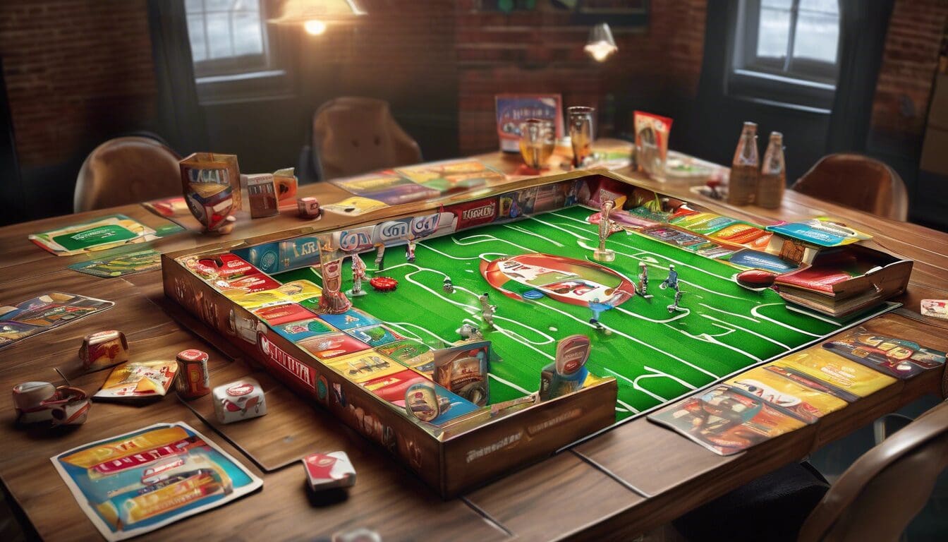 découvrez notre sélection des meilleurs jeux de société sur le thème du football ! plongez dans l'univers du sport roi avec des jeux amusants qui raviront les passionnés, en famille ou entre amis. que vous soyez stratège ou fan inconditionnel, trouvez le jeu parfait pour chaque footballeur en herbe.