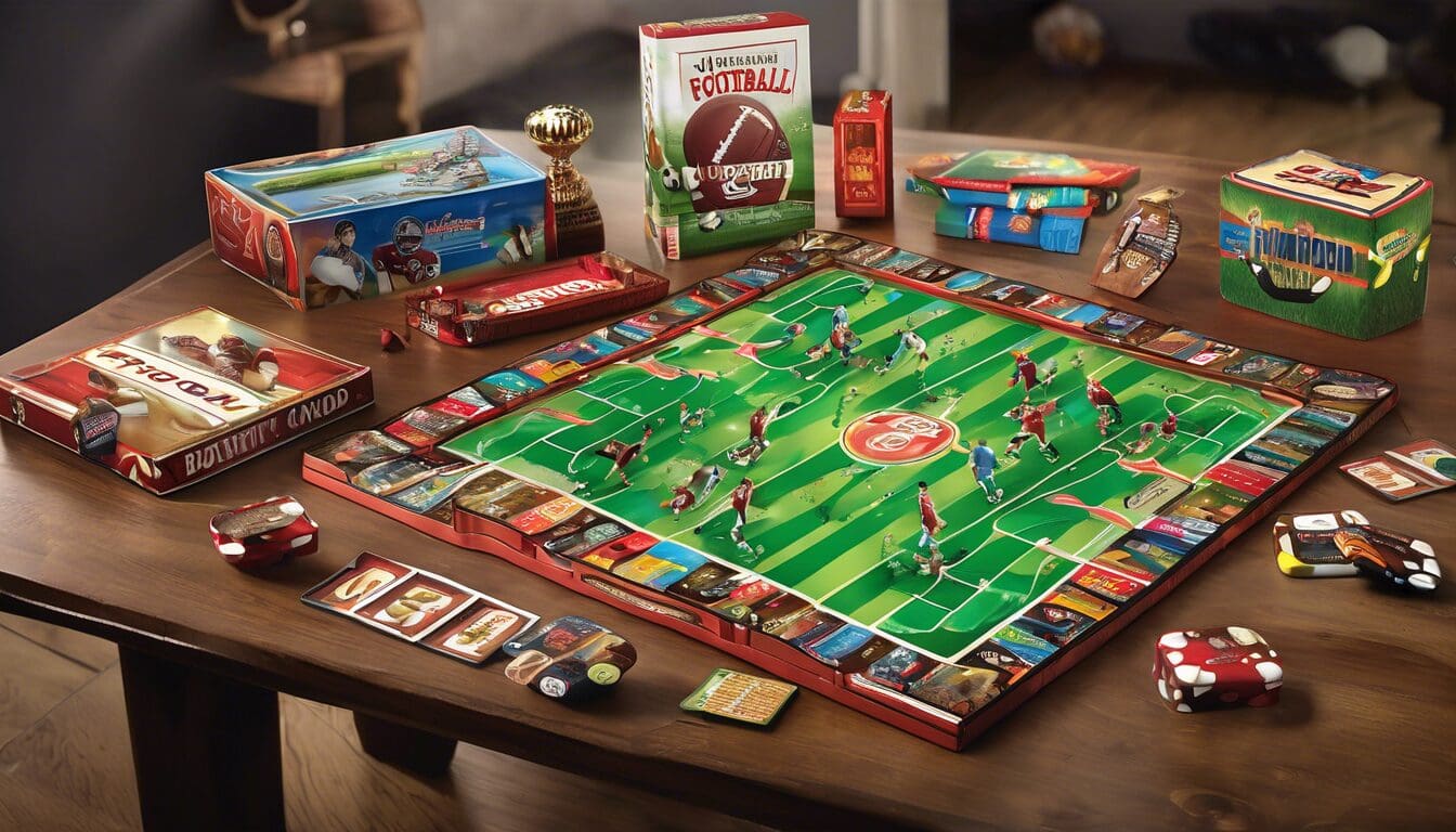 découvrez notre sélection des meilleurs jeux de société sur le thème du football, idéaux pour les passionnés du sport. que vous soyez fan de stratégie ou de compétition, plongez dans l'univers du foot avec des jeux amusants adaptés à tous les âges. parfait pour animer vos soirées entre amis ou en famille !