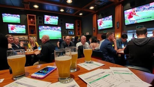 parieurs dans bar