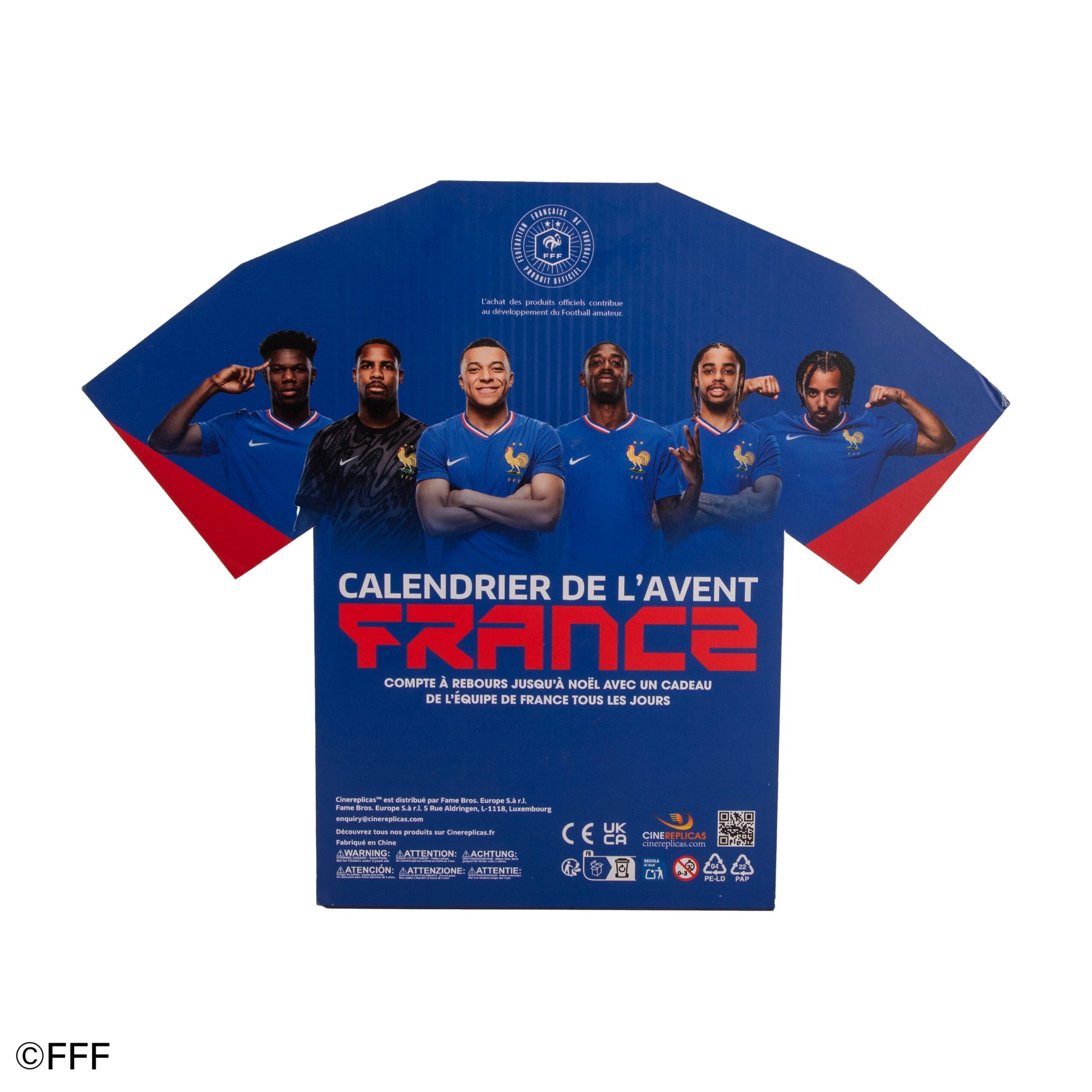 Calendrier de l'Avent foot FFF 2025 Deluxe avec produits officiels pour fans de football