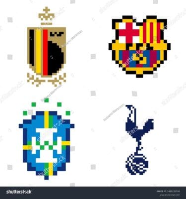 Pixel art foot : 15 logos de clubs à recréer facilement • GFCA Football
