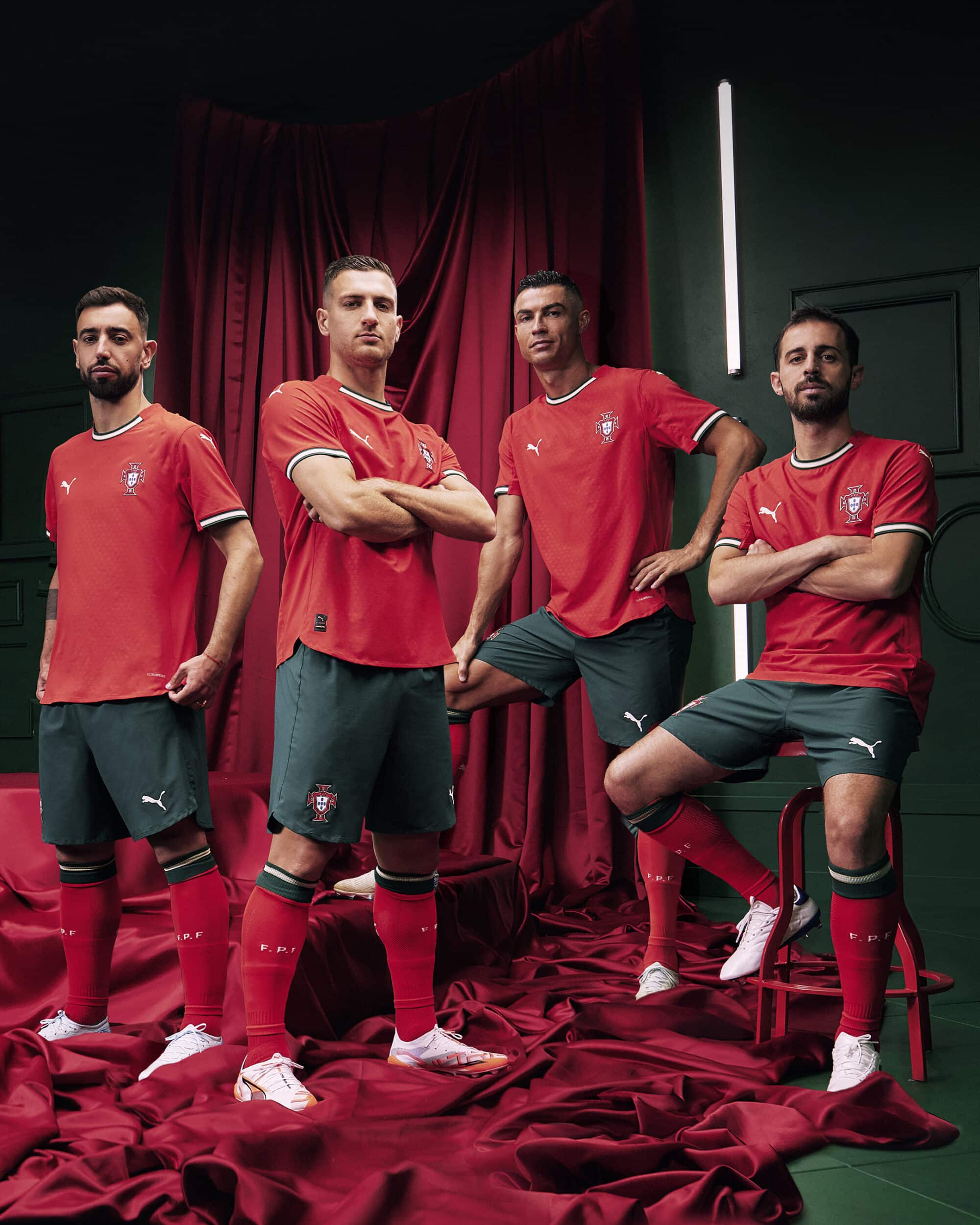 Nouveau maillot domicile du Portugal 2025 par Puma pour l'Euro 2024